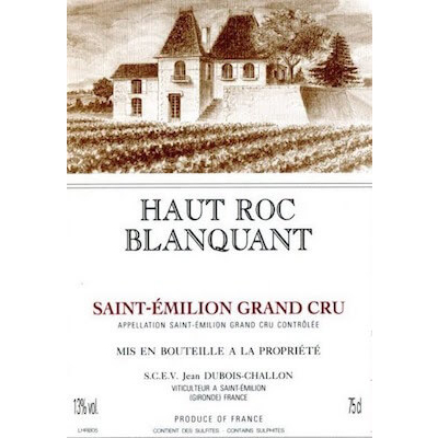 Belair-Monange Haut Roc Blanquant 2014 (6x150cl)