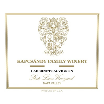 Kapcsandy Family Winery Grand-Vin State Lane Vineyard Cabernet Sauvignon Napa Valley AVA 2012 (6x150cl)