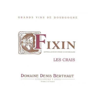 Berthaut Fixin Les Crais 2022 (6x75cl)