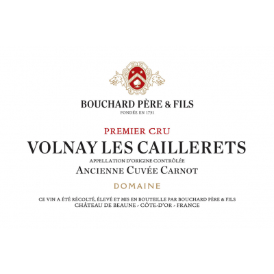 Bouchard Pere & Fils Volnay 1er Cru Caillerets Ancienne Cuvee Carnot 2020 (6x75cl)
