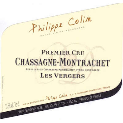 Philippe Colin Chassagne-Montrachet 1er Cru Vergers 2019 (6x75cl)