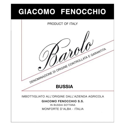 Giacomo Fenocchio Barolo Bussia 2016 (6x75cl)