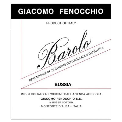 Giacomo Fenocchio Barolo Bussia 2017 (6x150cl)
