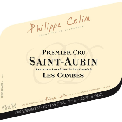 Philippe Colin Saint-Aubin 1er Cru Combes 2022 (6x75cl)