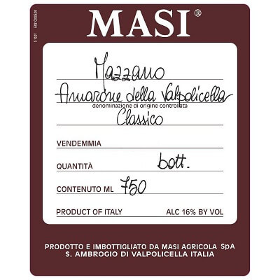 Masi Mazzano Amarone Valpolicella Classico 1995 (1x75cl)