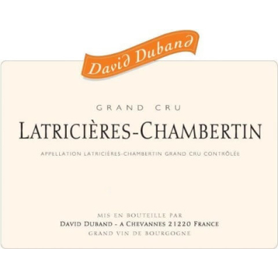 David Duband Latricieres-Chambertin Grand Cru 2020 (3x75cl)
