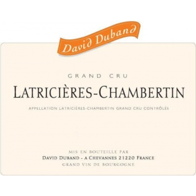 David Duband Latricieres-Chambertin Grand Cru 2014 (6x75cl)