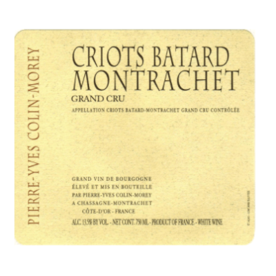 Colin Morey Criots-Batard-Montrachet Grand Cru 2010 (1x75cl)