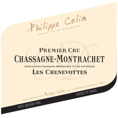Philippe Colin Chassagne-Montrachet 1er Cru Les Chenevottes 2016 (1x75cl)
