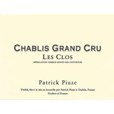 Patrick Piuze Chablis Le Clos Grand Cru 2019 (1x75cl)