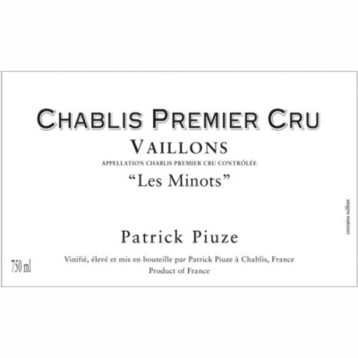 Patrick Piuze Chablis 1er Cru Vaillons les Minots 2018 (6x150cl)