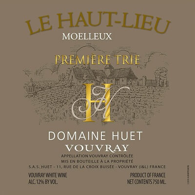 Huet Vouvray Le Haut-Lieu Moelleux Premiere Trie 2020 (12x75cl)