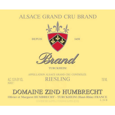 Zind Humbrecht Riesling Brand Grand Cru 2008 (6x75cl)