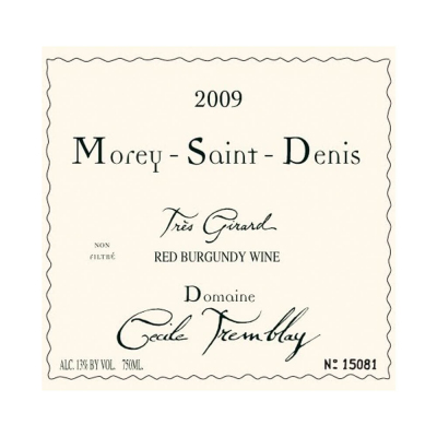 Cecile Tremblay Morey-Saint-Denis Tres Girard 2020 (1x75cl)