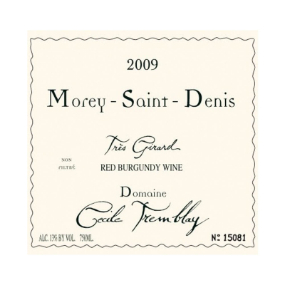 Cecile Tremblay Morey-Saint-Denis Tres Girard 2016 (1x75cl)