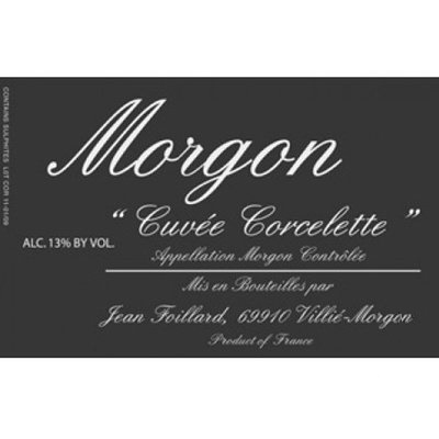 Jean Foillard Morgon Cuvee Corcelette 2018 (12x75cl)