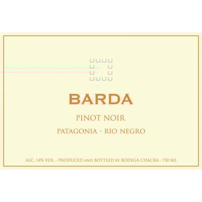 Chacra Barda Pinot Noir 2019 (6x75cl)