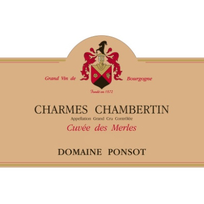 Ponsot Charmes-Chambertin Grand Cru Cuvee des Merles 2018 (6x75cl)