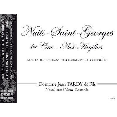 Jean Tardy Nuits Saint Georges 1er Cru Argillas  2020 (6x75cl)
