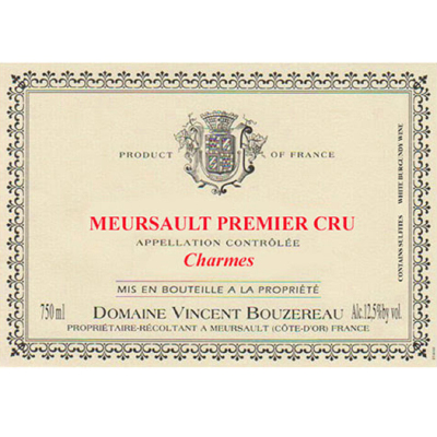 Vincent Bouzereau Meursault 1er Cru Charmes 2019 (6x75cl)