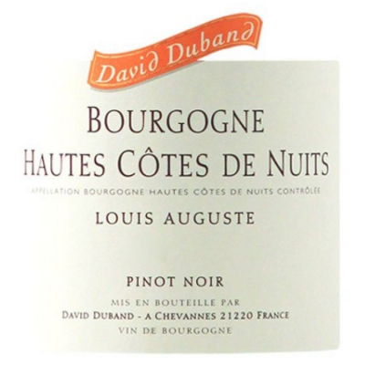 David Duband Haute Cotes Nuits Louis Auguste 2020 (6x75cl)