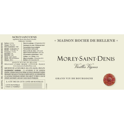 Roche Bellene Morey Saint Denis Vv 2009 (12x75cl)