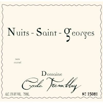 Cecile Tremblay Nuits-Saint-Georges 1er Cru Les Murgers 2017 (6x75cl)