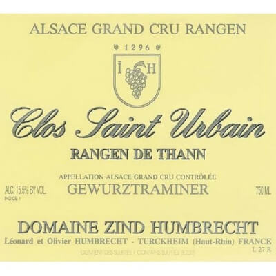 Zind Humbrecht Gewurztraminer Grand Cru Rangen Thann Clos Saint Urbain VT 2006 (6x75cl)