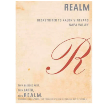 Realm Napa Beckstoffer To Kalon Cabernet Sauvignon 2021 (3x150cl)
