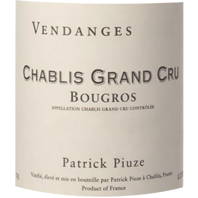 Patrick Piuze Chablis Bougros Grand Cru 2018 (12x75cl)
