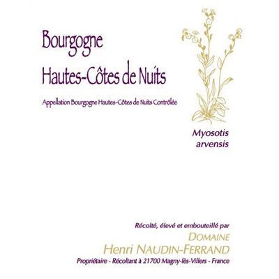 Henri Naudin-Ferrand Bourgogne Hautes Cotes Nuits Myosotis Arvensis 2021 (12x75cl)