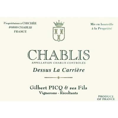 Gilbert Picq Chablis Dessus Carriere 2022 (12x75cl)