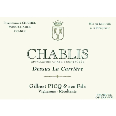 Gilbert Picq Chablis Dessus Carriere 2023 (12x75cl)