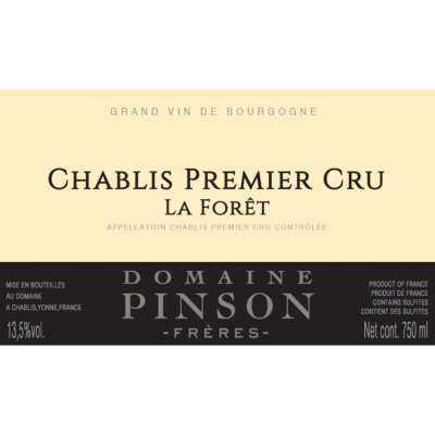 Pinson Freres Chablis 1er Cru La Foret 2012 (6x75cl)