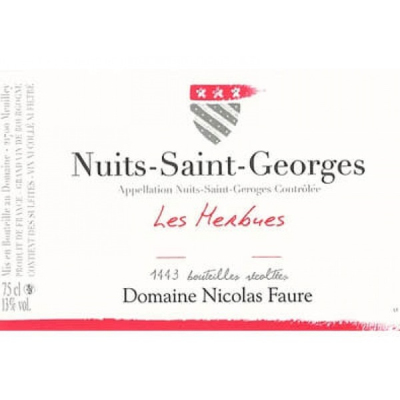 Nicolas Faure Nuits-Saint-Georges Herbues 2015 (1x75cl)
