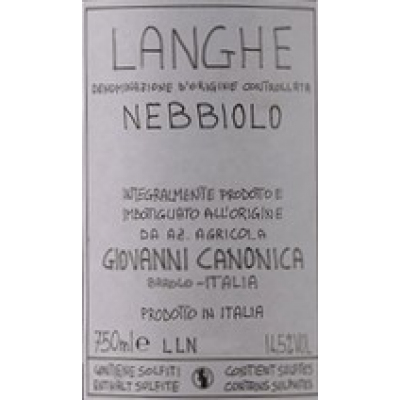 Canonica Giovanni Langhe Nebbiolo 2019 (6x75cl)