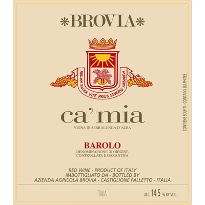 Brovia Barolo Brea Vigna Ca'mia 2013 (6x75cl)