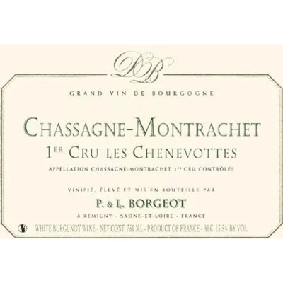Pascal & Laurent Borgeot Chassagne-Montrachet 1er Cru Chenevottes 2022 (6x75cl)