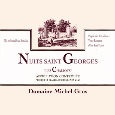 Michel Gros Nuits-Saint-Georges Les Chaliots 2016 (12x75cl)