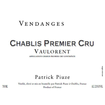 Patrick Piuze Chablis 1er Cru Vaulorent 2020 (12x75cl)