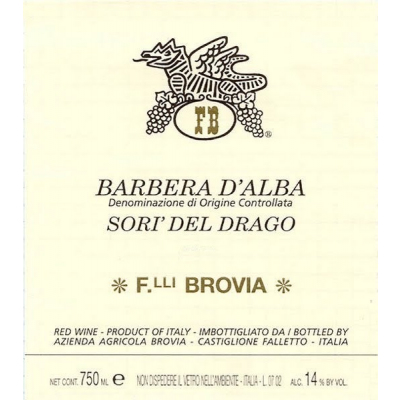 Brovia Barbera d'Alba Sori del Drago 2018 (6x75cl)