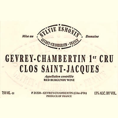 Sylvie Esmonin Gevrey-Chambertin 1er Cru Clos Saint-Jacques 2020 (12x75cl)