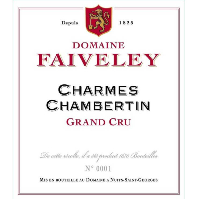 Domaine Faiveley Charmes-Chambertin Grand Cru 2022 (6x75cl)