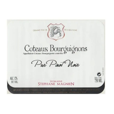 Stephane Magnien Coteaux Bourguignons Pur Pinot Noir 2022 (6x75cl)