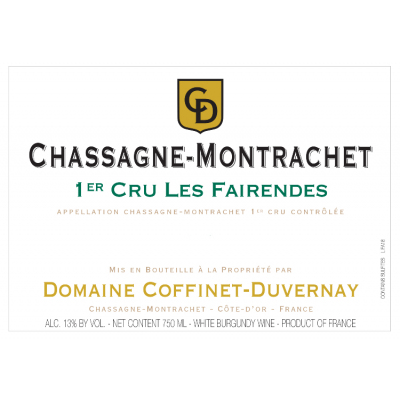 Coffinet Duvernay Chassagne Montrachet 1er Cru Les Fairendes 2020 (6x75cl)