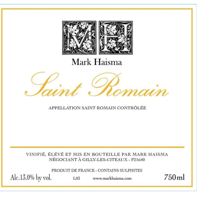 Mark Haisma Saint Romain 2016 (1x75cl)
