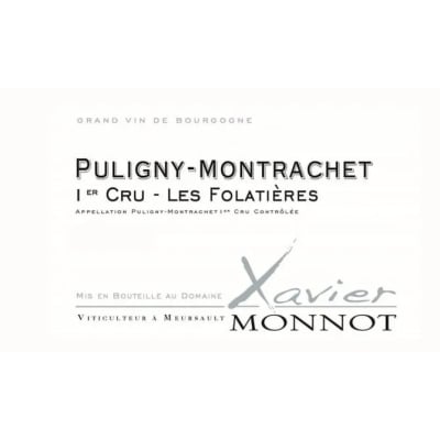 Xavier Monnot Puligny-Montrachet 1er Cru Les Folatieres 2016 (6x75cl)