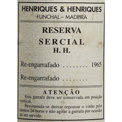 Henriques & Henriques Sercial Reserva Bottled 1965 NV (1x75cl)
