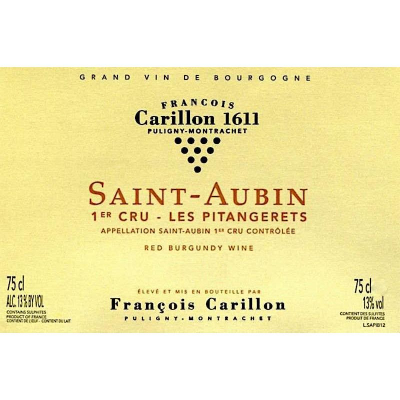 Francois Carillon Saint Aubin Pitangerets Blanc 1er Cru 2019 (1x150cl)