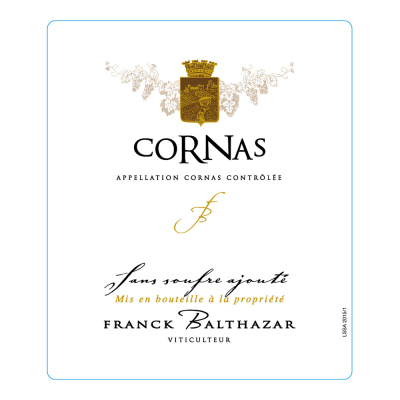 Franck Balthazar Cornas Sans Soufre Ajoute 2021 (12x75cl)